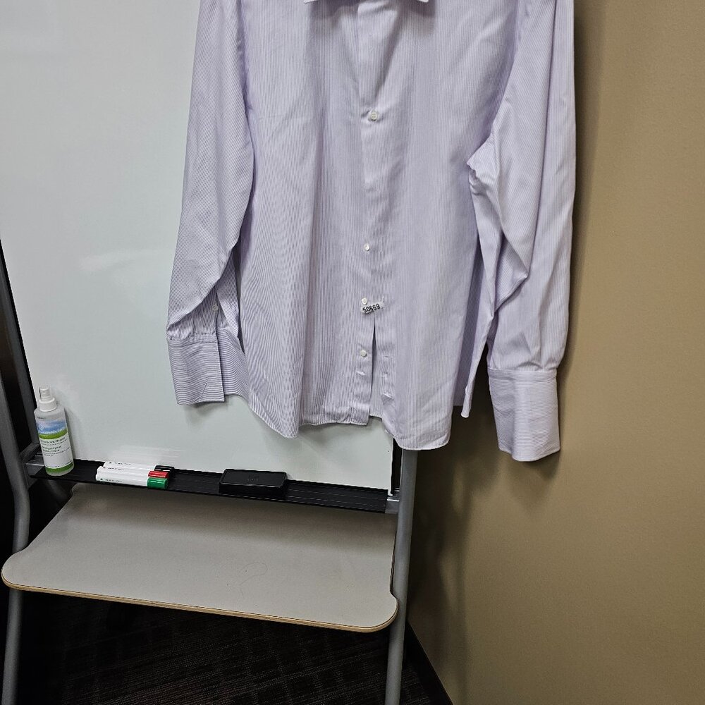 Cranberry striped dress shirt by Massimo Roma